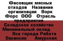 Фасовщик мясных отходов › Название организации ­ Ворк Форс, ООО › Отрасль предприятия ­ Складское хозяйство › Минимальный оклад ­ 27 000 - Все города Работа » Вакансии   . Амурская обл.,Архаринский р-н